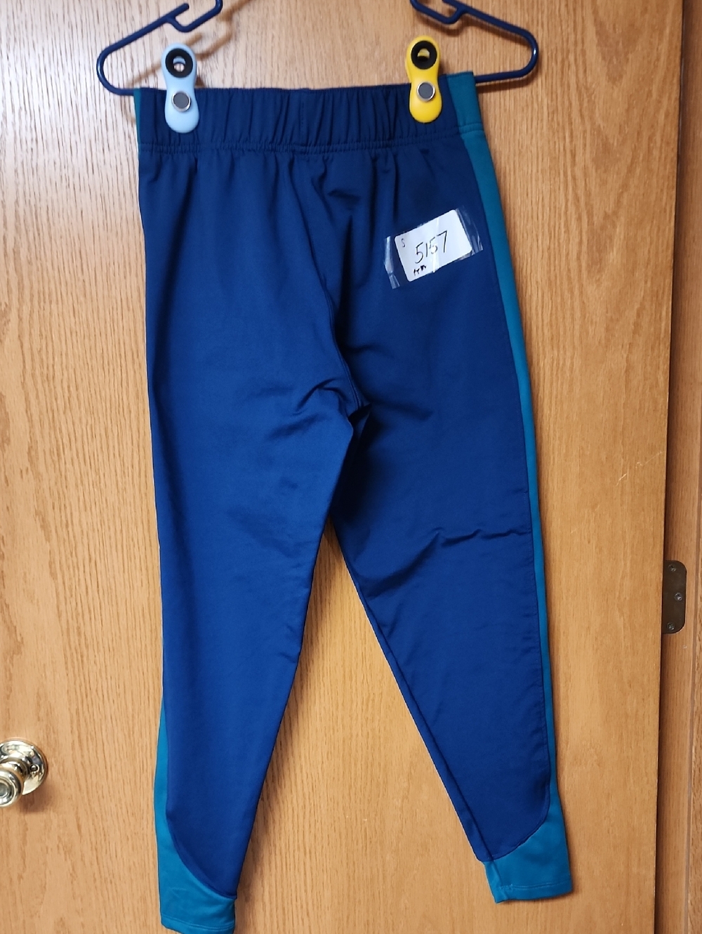 Nike Navy Joggers with Teal Side Stripe womens S number 5157